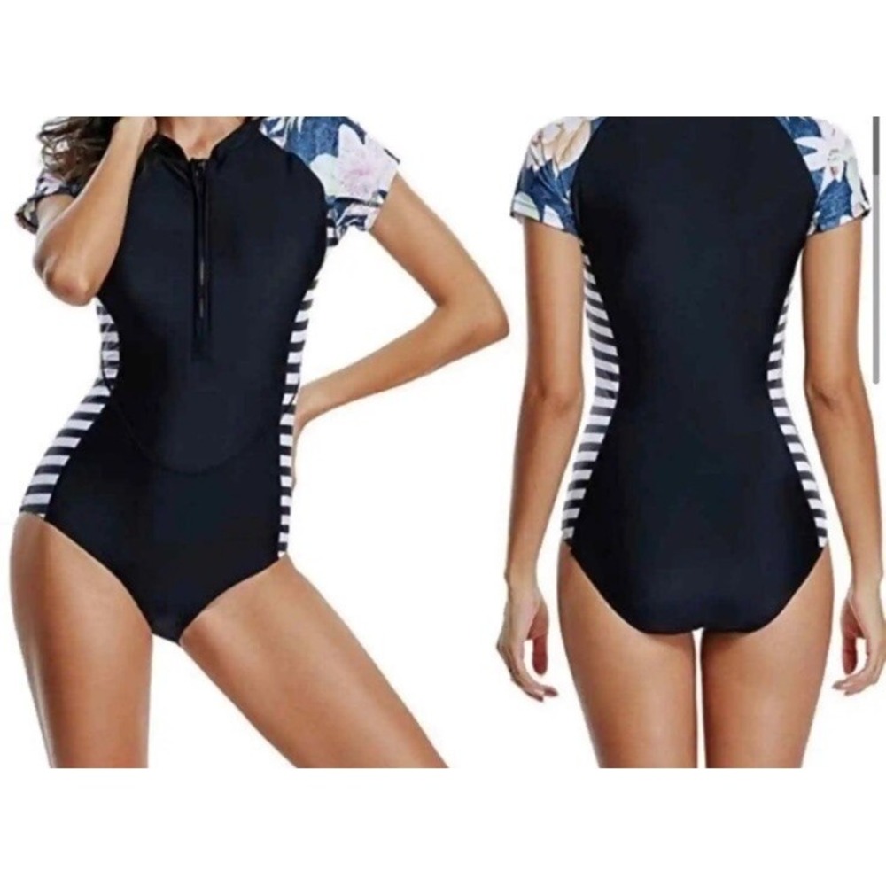 LafyKoly SWSMCLT NWT Womens beautiful One piece rash guard, one piece Small